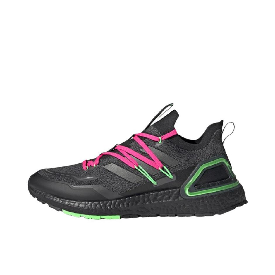 推荐商品：adidas Ultra Boost 2020 Lab 跑鞋 缓震抗扭转防滑耐磨舒适轻便透气织物 黑色/粉红/荧光绿