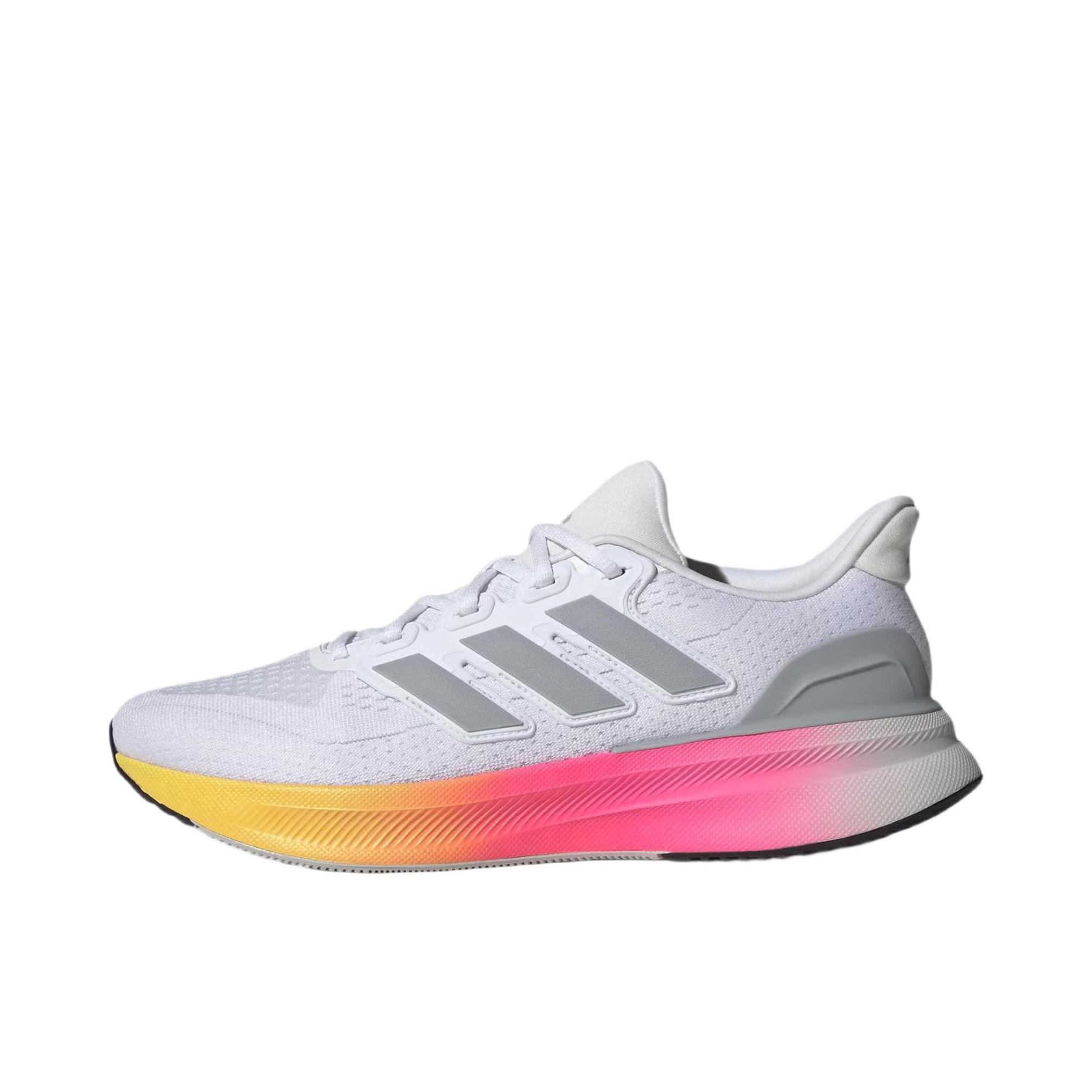 推荐商品：adidas ULTRARUN 5 跑鞋 缓震网面透气防滑耐磨回弹防水随心畅跑支撑圆头贴合 白色/浅银色/黑色 