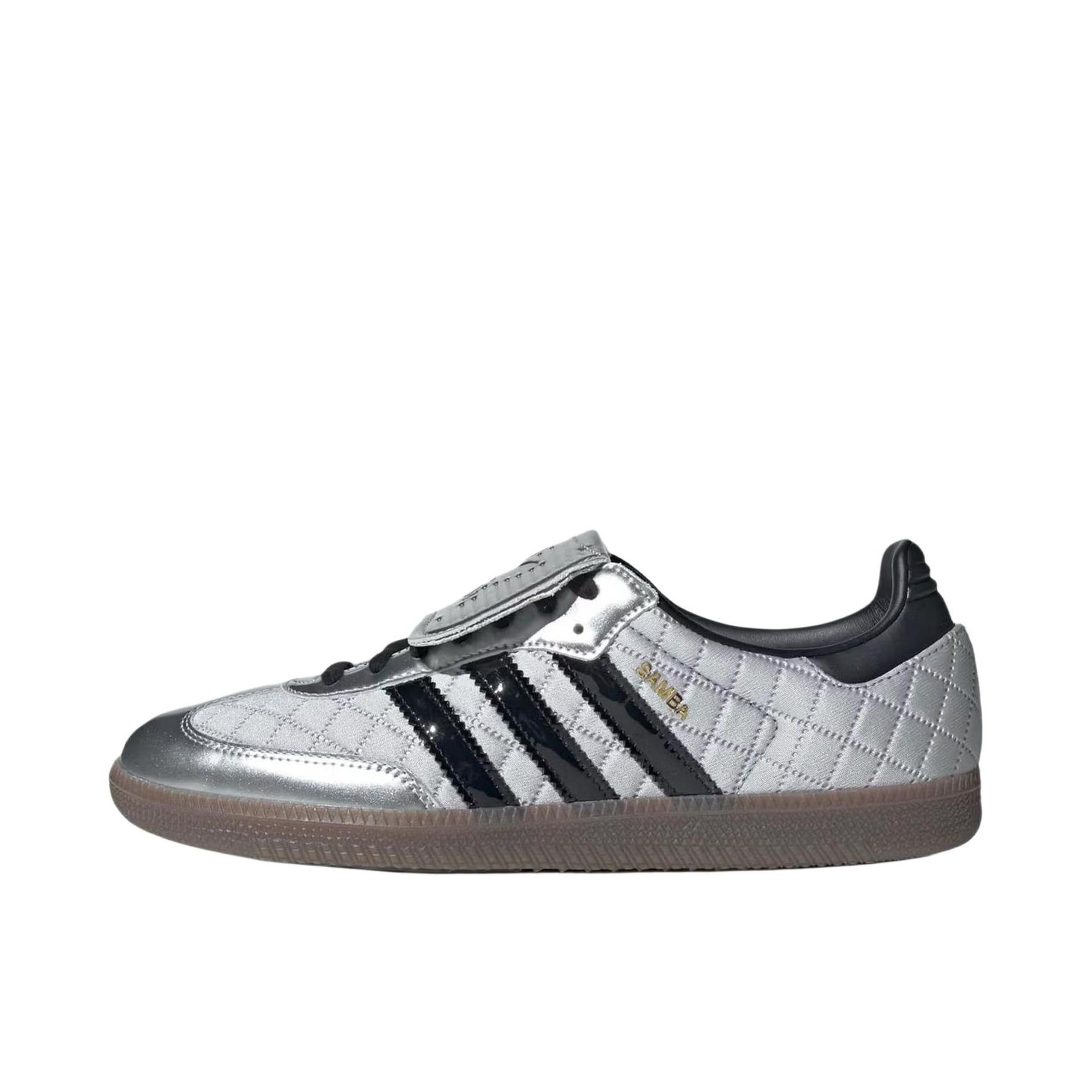 推荐商品：adidas Originals Samba ADV T头鞋 德训鞋 运动休闲鞋 潮流复古轻便防滑耐磨减震绒面柔和革贴合 银色