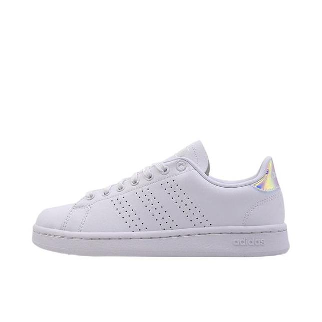推荐商品：adidas Advantage Clean VS 板鞋 轻便透气防滑耐磨复古百搭轻运动 Cloud White 白/镭射