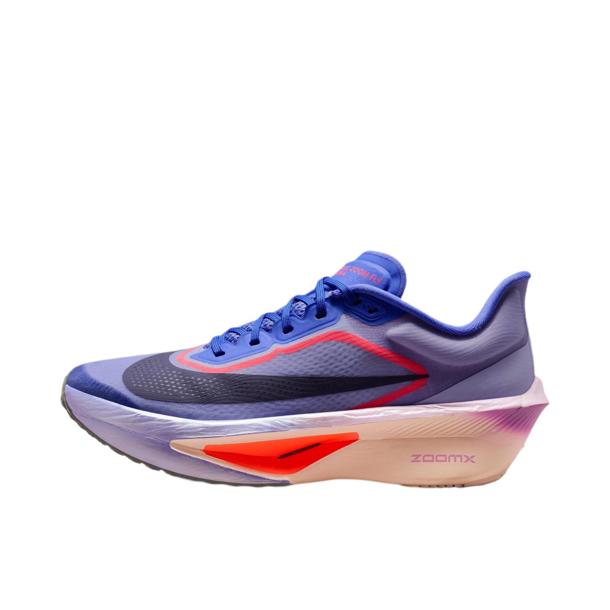 推荐商品：Nike Zoom Fly 6 跑鞋 碳板防滑耐磨舒适低帮圆头厚底支撑回弹贴合 紫色