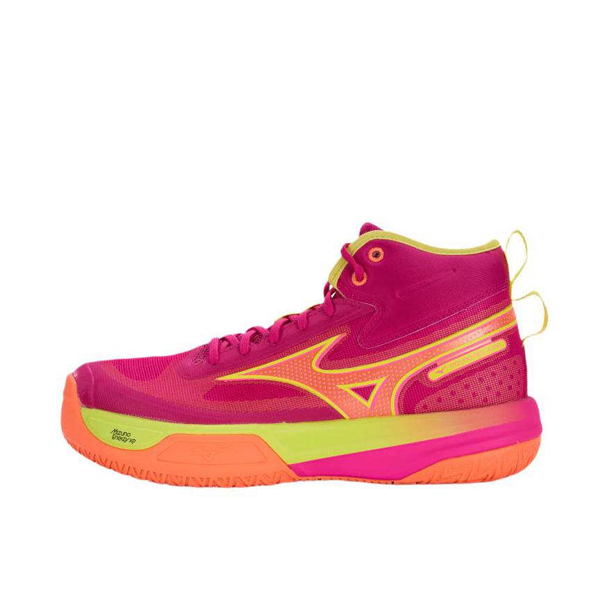 推荐商品：Mizuno/美津浓 NEO JUMP MID 排球鞋 减震耐磨防滑 霓虹橙