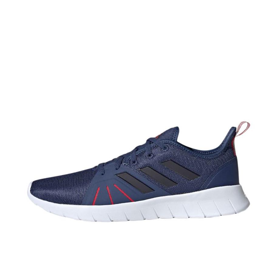 推荐商品：adidas Asweerun 2 跑鞋 网面舒适透气轻便减震防滑耐磨运动休闲 深蓝/黑色/红色