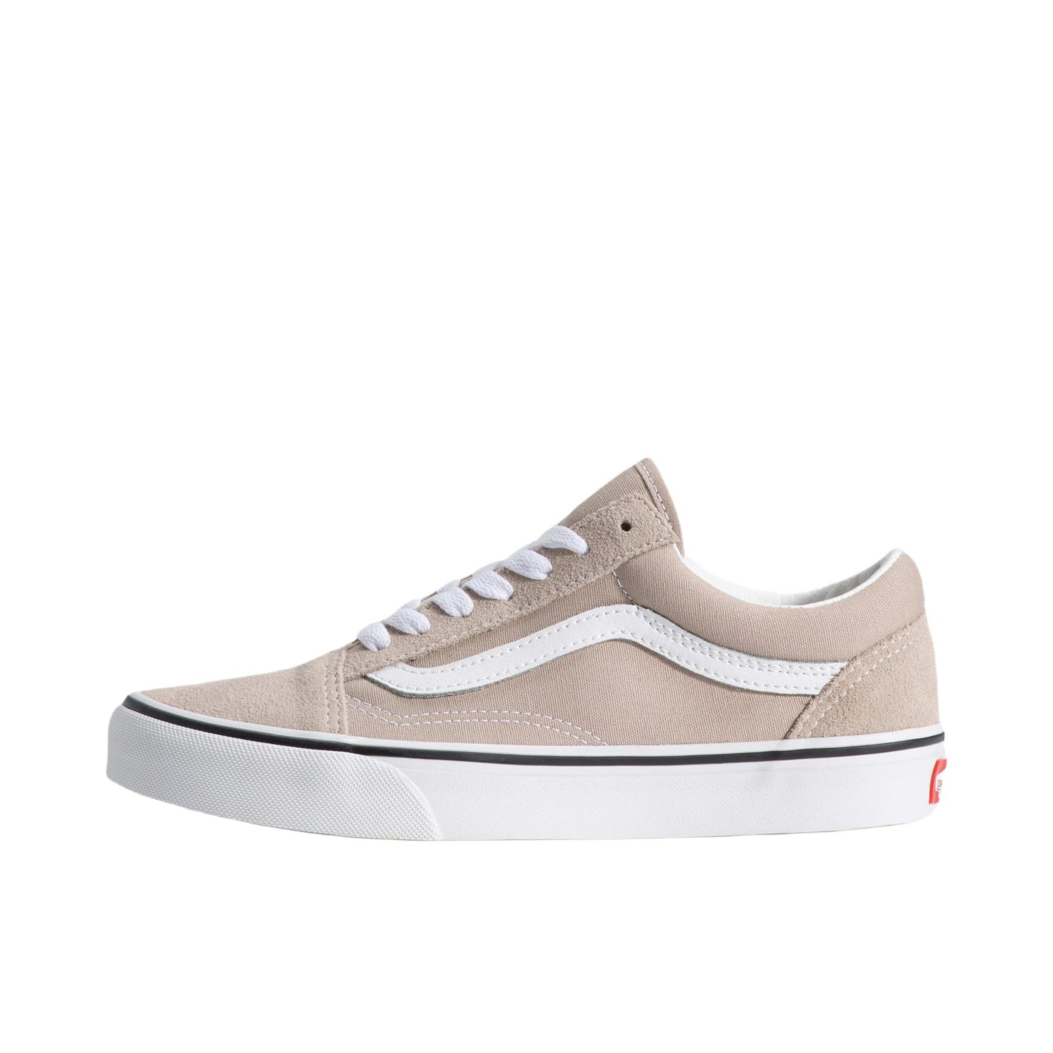 推荐商品：Vans/范斯 Old Skool 滑板鞋 板鞋 轻便防滑复古舒适经典 浅卡其色/羽白色
