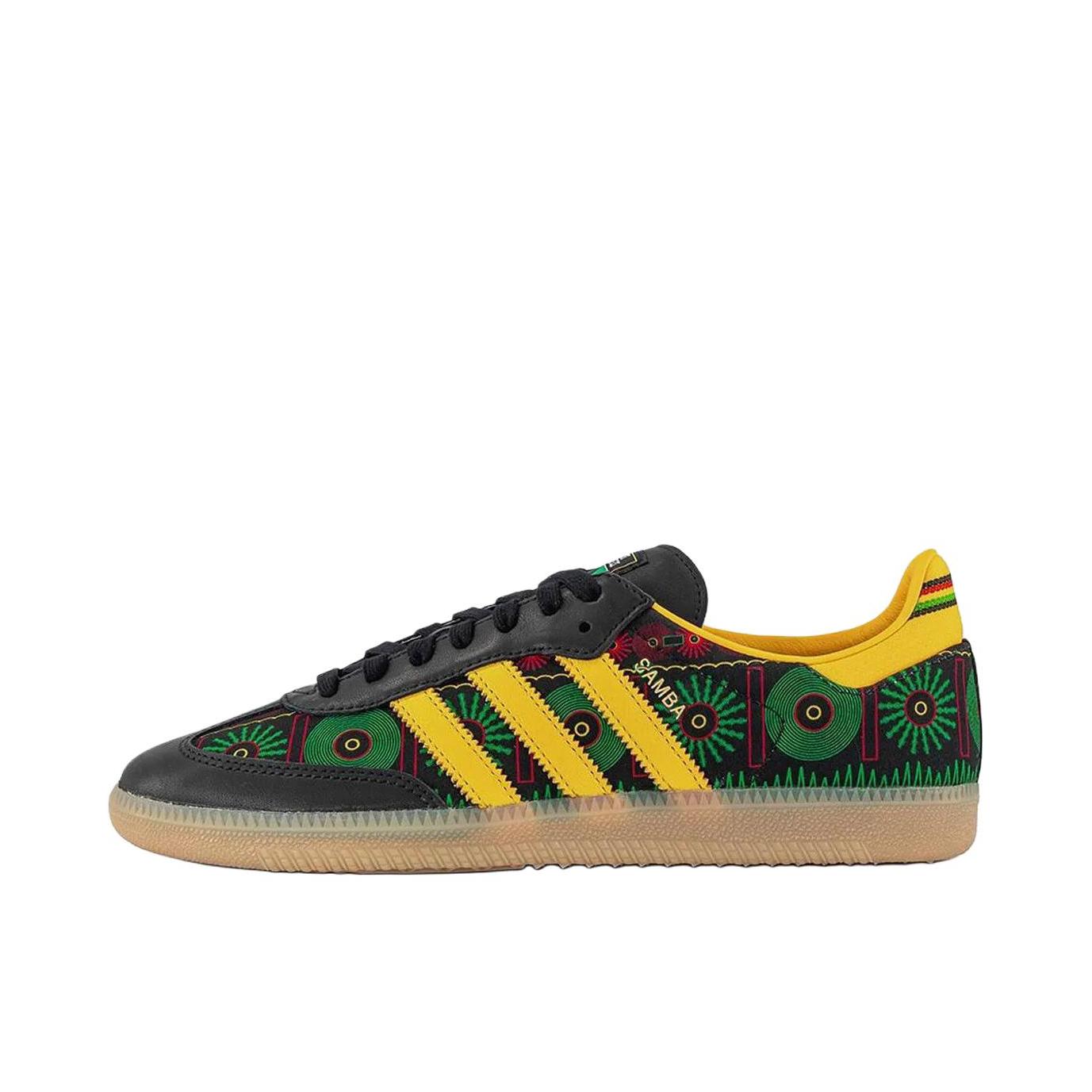 推荐商品：adidas Originals Samba OG T头鞋 板鞋 经典复古舒适百搭耐磨合成革圆头薄底贴合 Bob Marley联名/黑色
