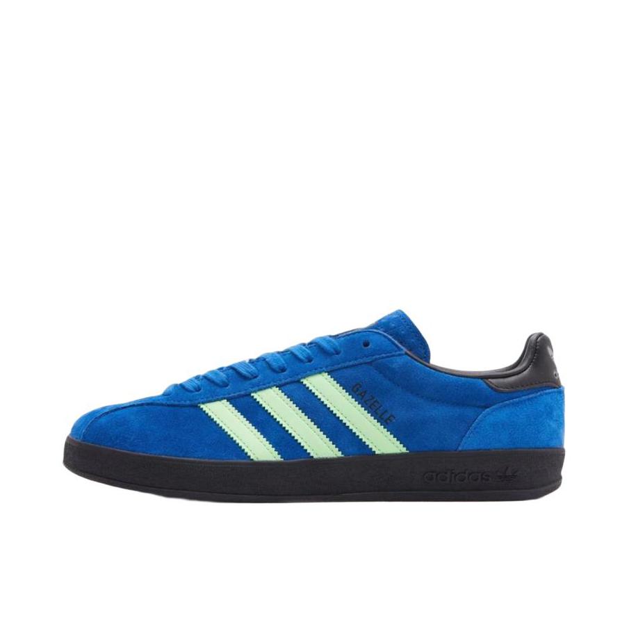 推荐商品：adidas Originals Gazelle Indoor T头鞋 德训鞋 板鞋 舒适缓震防滑耐磨绒面革复古 蓝色/黑色