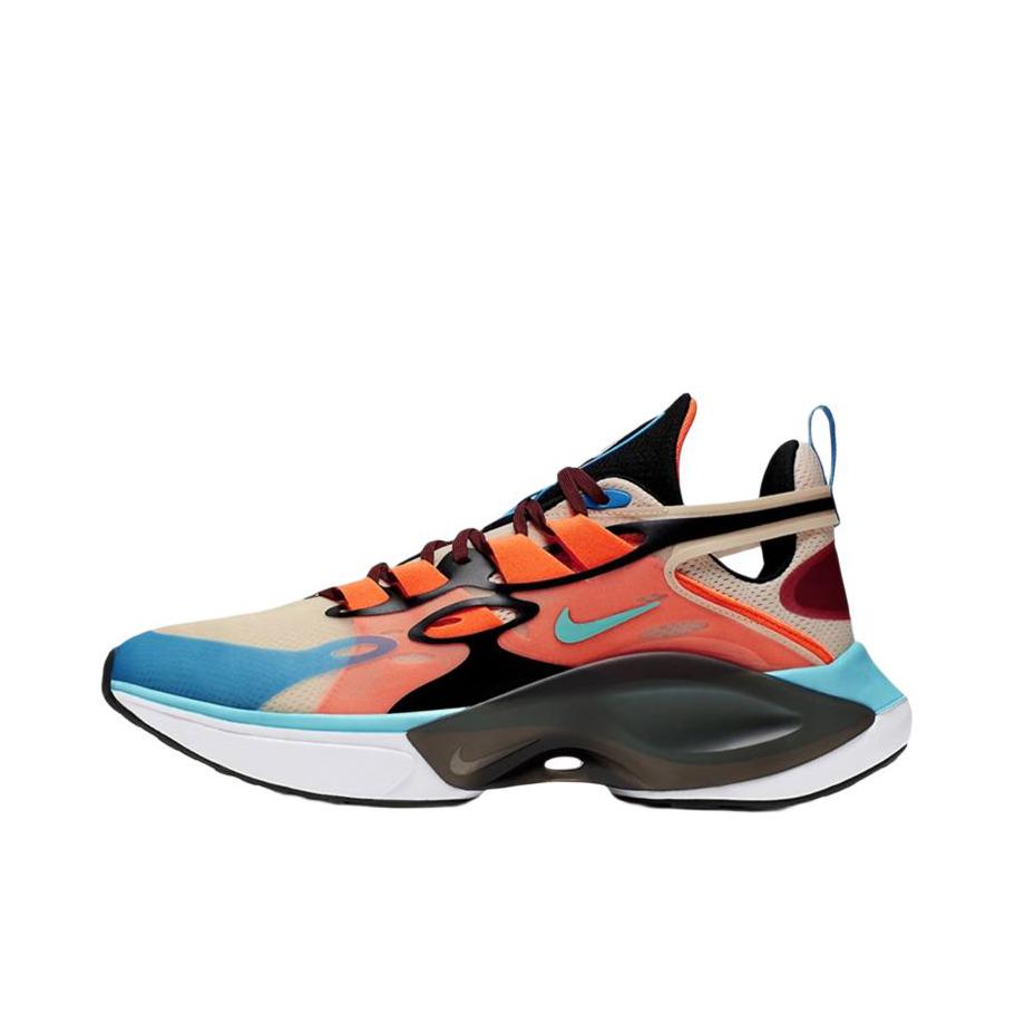 推荐商品：Nike Dimsix Signal 跑鞋 缓震透气舒适轻便防滑耐磨复古潮流织物支撑 SteelBlue/DarkOrange 橙蓝