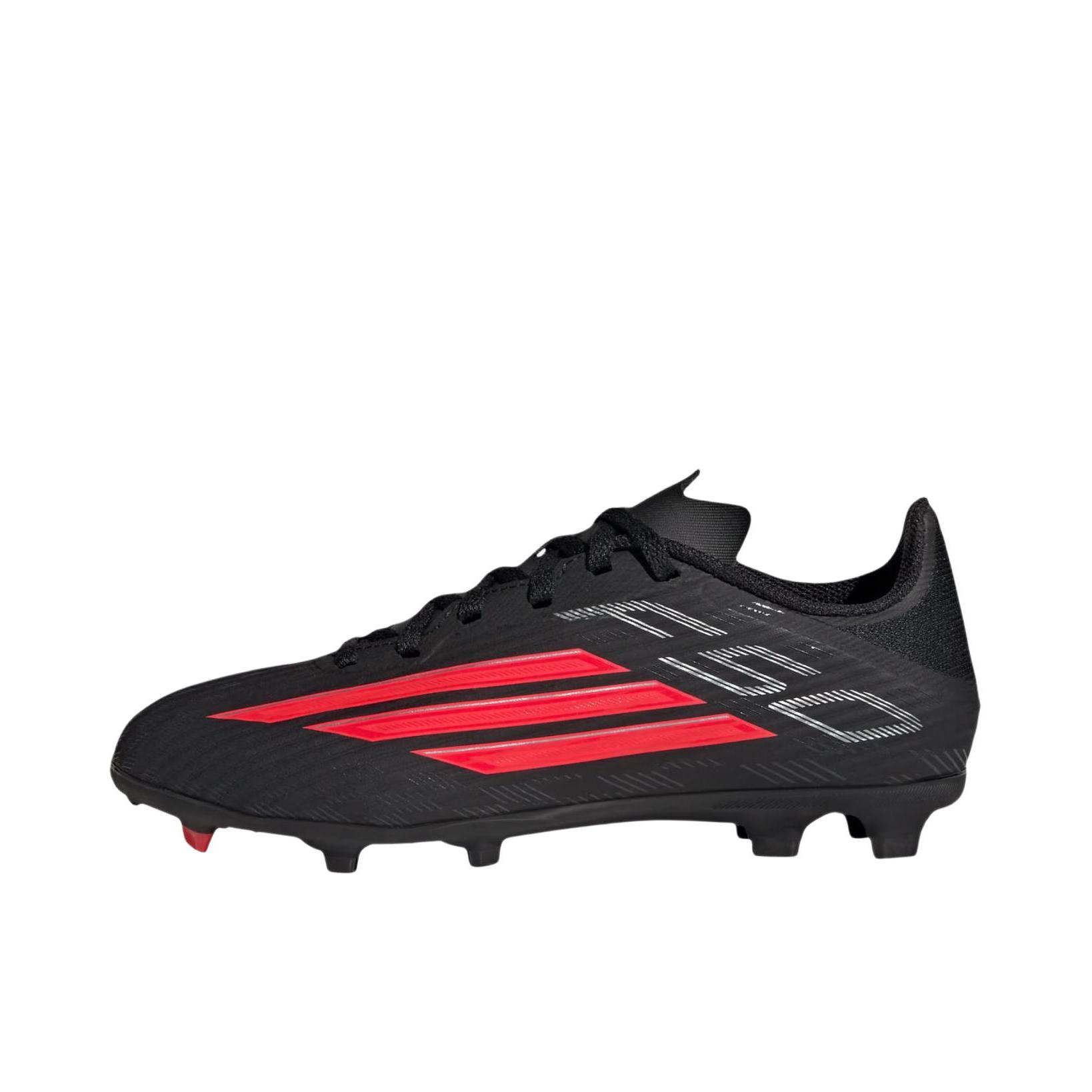 推荐商品：adidas F50 LEAGUE LL FG/MG 中端 胶质混钉 硬草地 足球鞋 大童/黑色/红色 