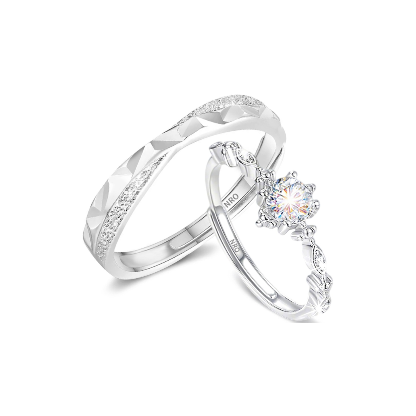 推荐商品：NRO 镂空闪钻星河999足银戒指 NRJZ273