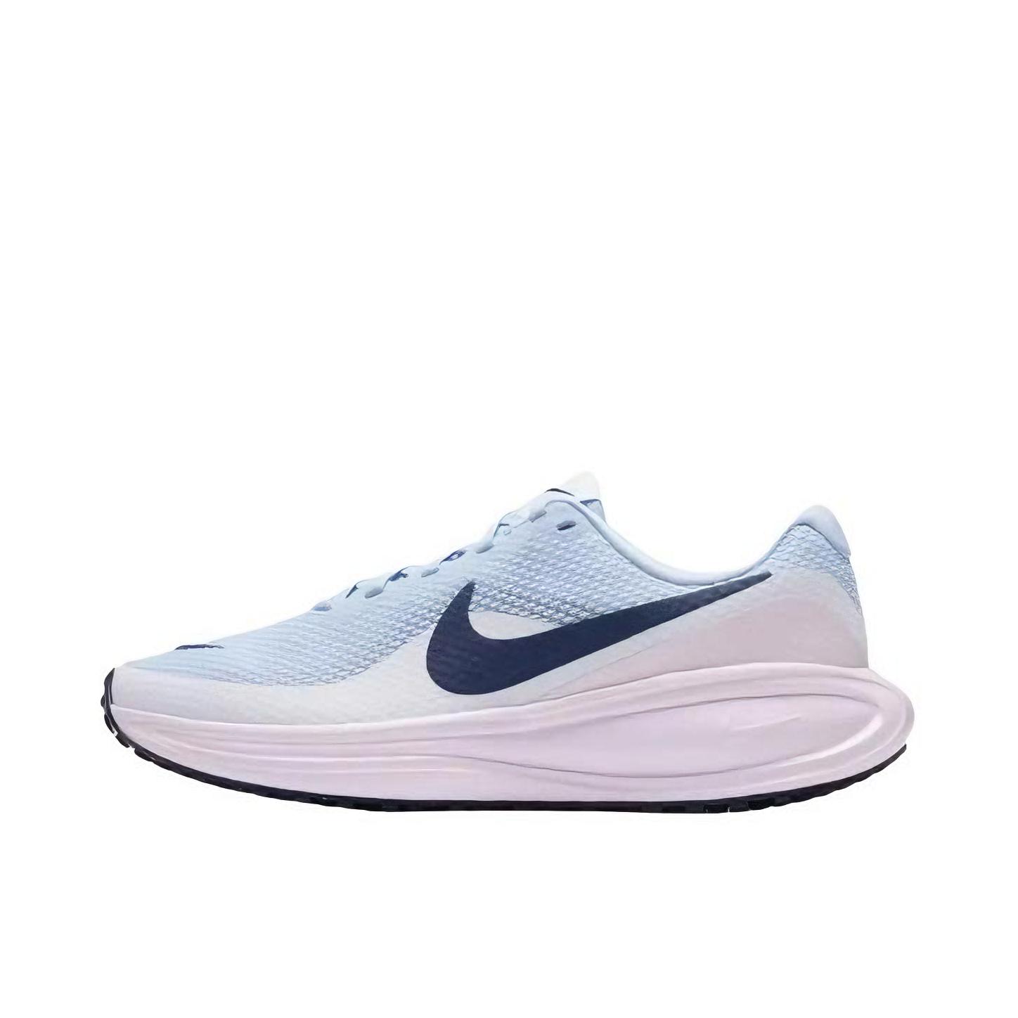 推荐商品：Nike Revolution 8 跑鞋 网布百搭防滑耐磨低帮缓震训练网面回弹轻便春夏支撑短跑贴合圆头 女款/浅蓝色/白色