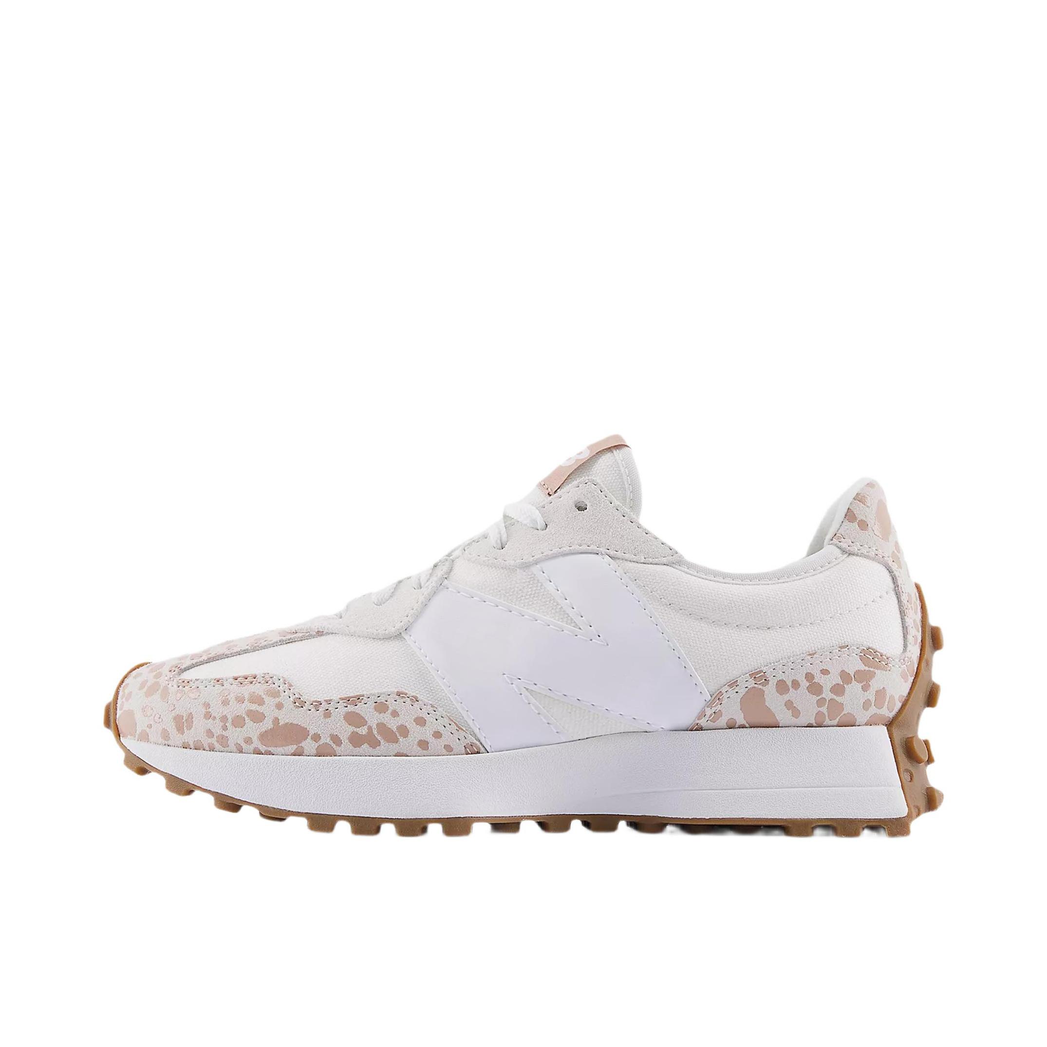 推荐商品：【IU同款】 New Balance 327 跑鞋 舒适复古防滑耐磨休闲透气减震拼接运动防水织物慢跑圆头 B宽/女款/羽白色
