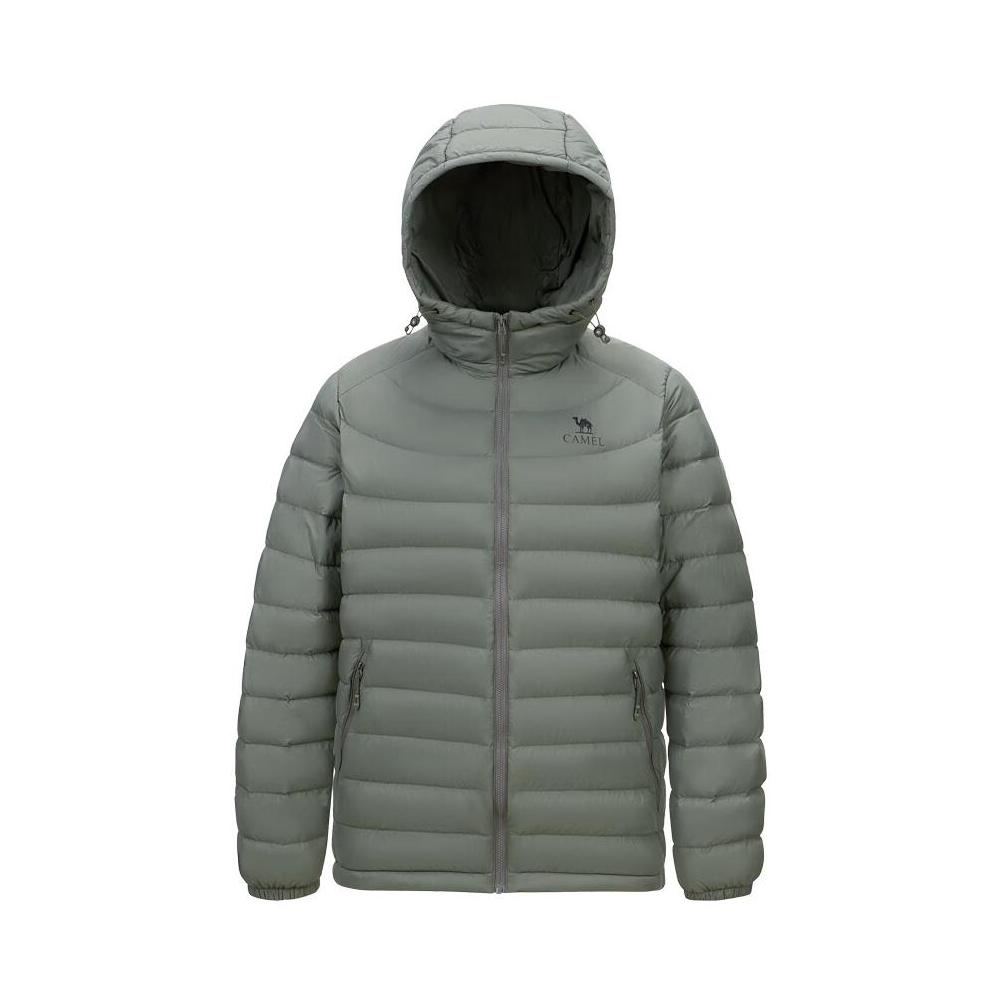 Camel/骆驼 2026SS 韩版轻薄连帽内胆羽绒服 M16CR28003 青钝绿