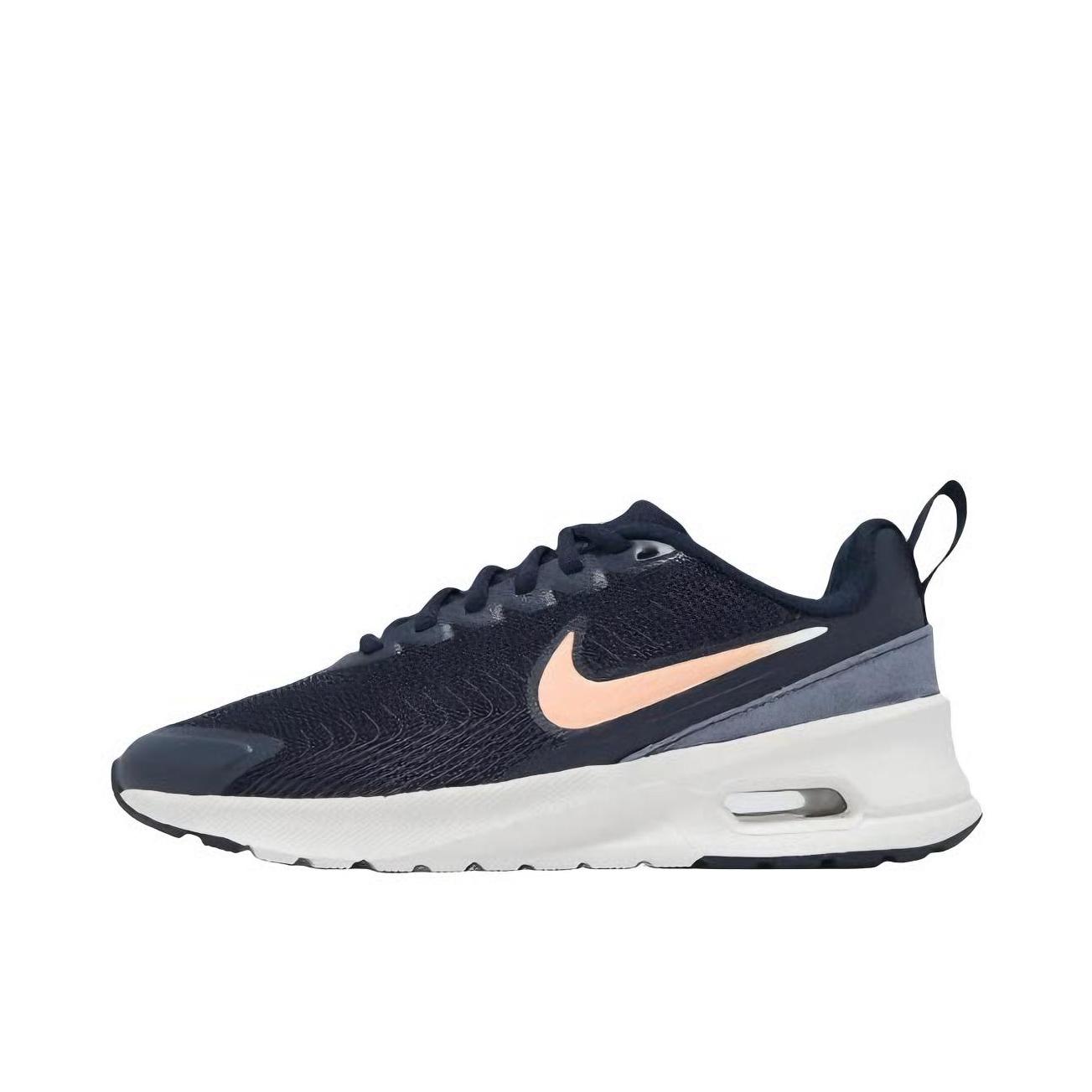 推荐商品：Nike Air Max Nuaxis 跑鞋 网面透气防滑耐磨舒适轻便系带缓震回弹百搭支撑抓地 深蓝色