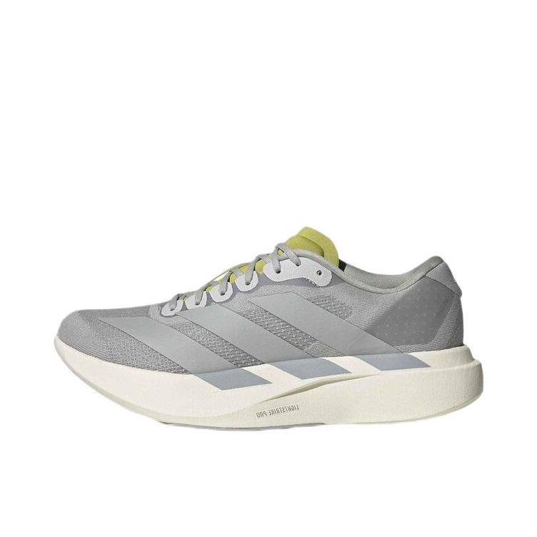 推荐商品：【梅西同款】 adidas Adizero Evo SL 跑鞋 缓震防滑圆头轻便运动马拉松竞速训练 女款/米色/灰色