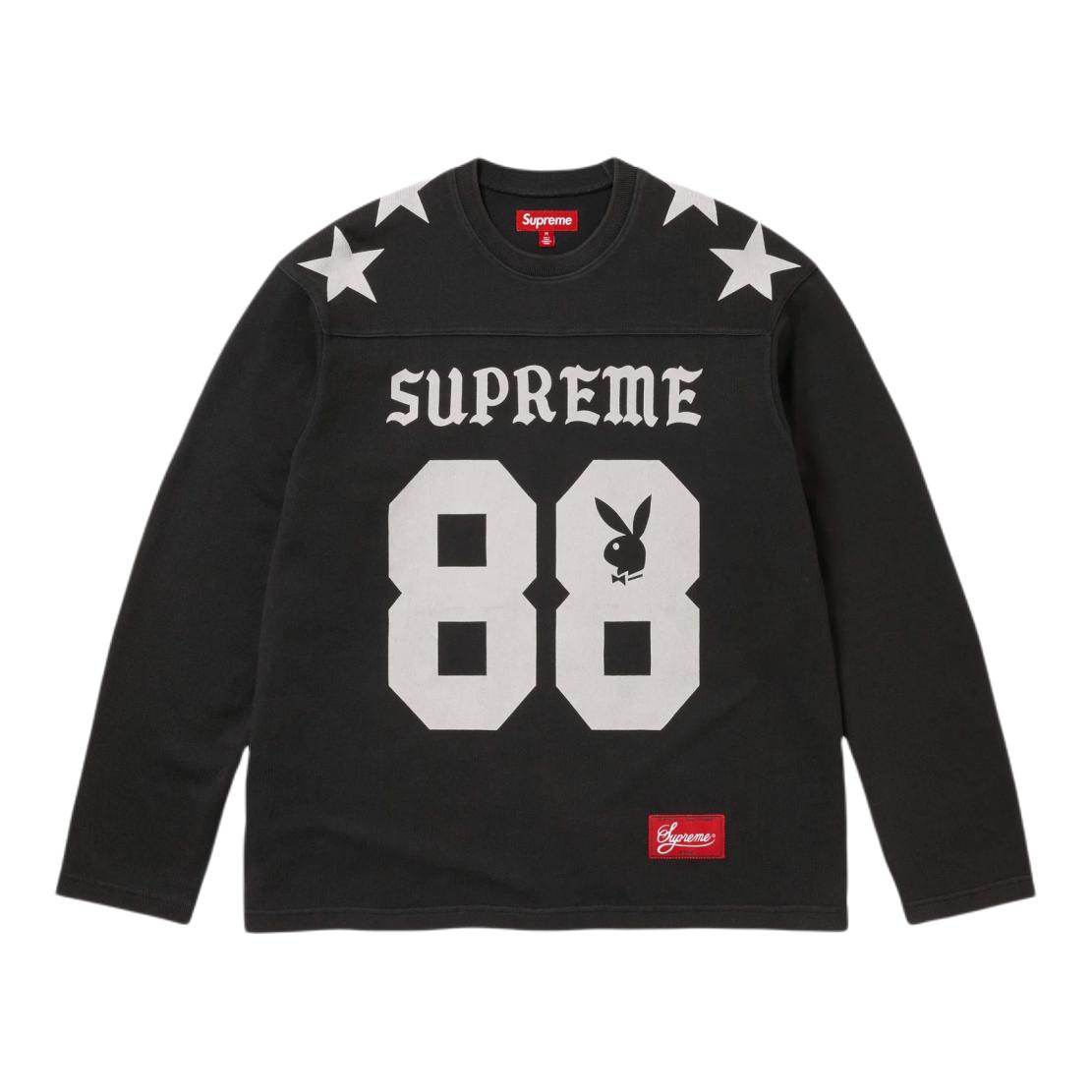 Supreme x Playboy/花花公子 2026SS 联名套头直筒长袖足球服 黑