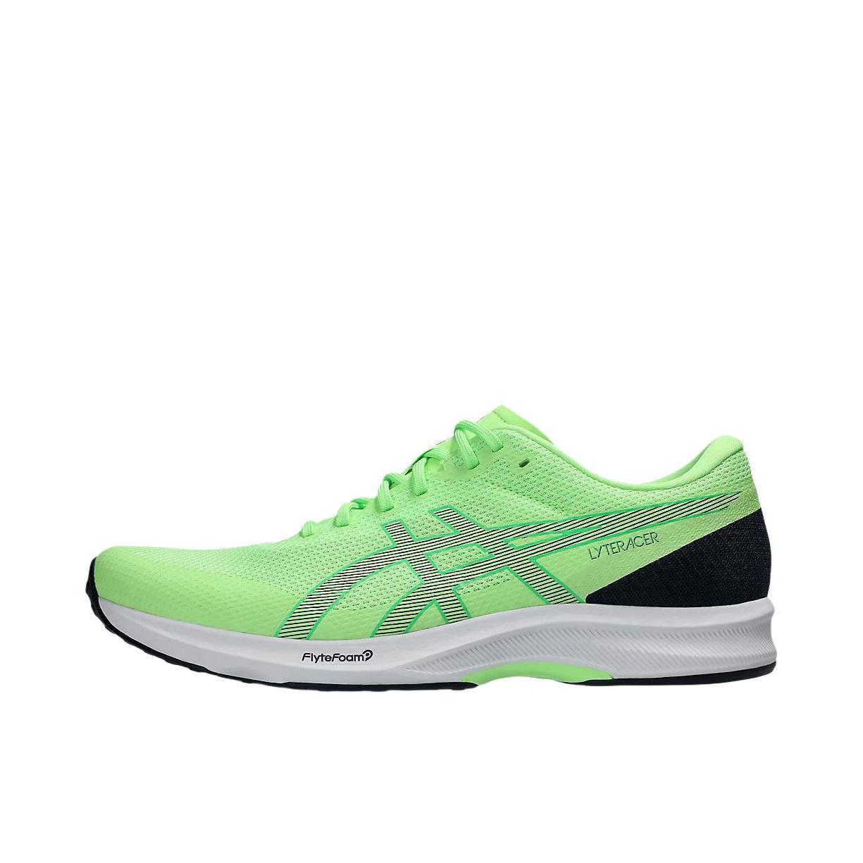 推荐商品：Asics/亚瑟士 LYTERACER 6 跑鞋 百搭简约低帮系带贴合 亮绿色