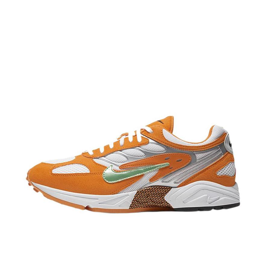 推荐商品：Nike Air Ghost Racer 运动休闲鞋 缓震轻便透气防滑耐磨织物复古时尚 Orange Peel 橙白色