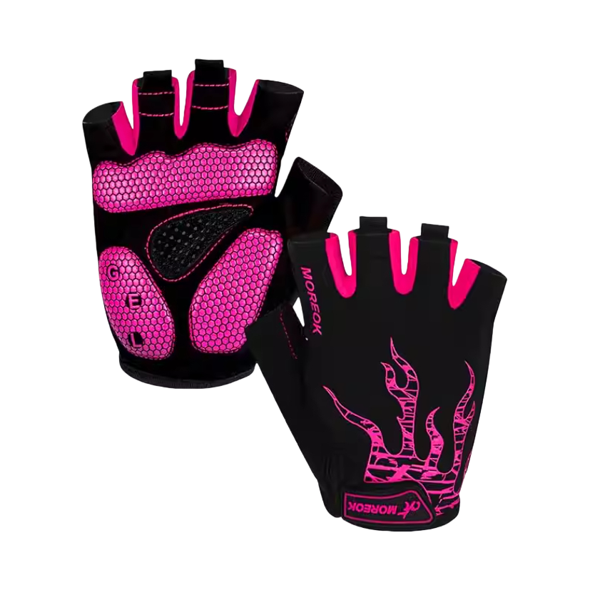 推荐商品：MOREOK SBR掌垫缓震 防滑加强 半指 透气 耐磨 健身手套