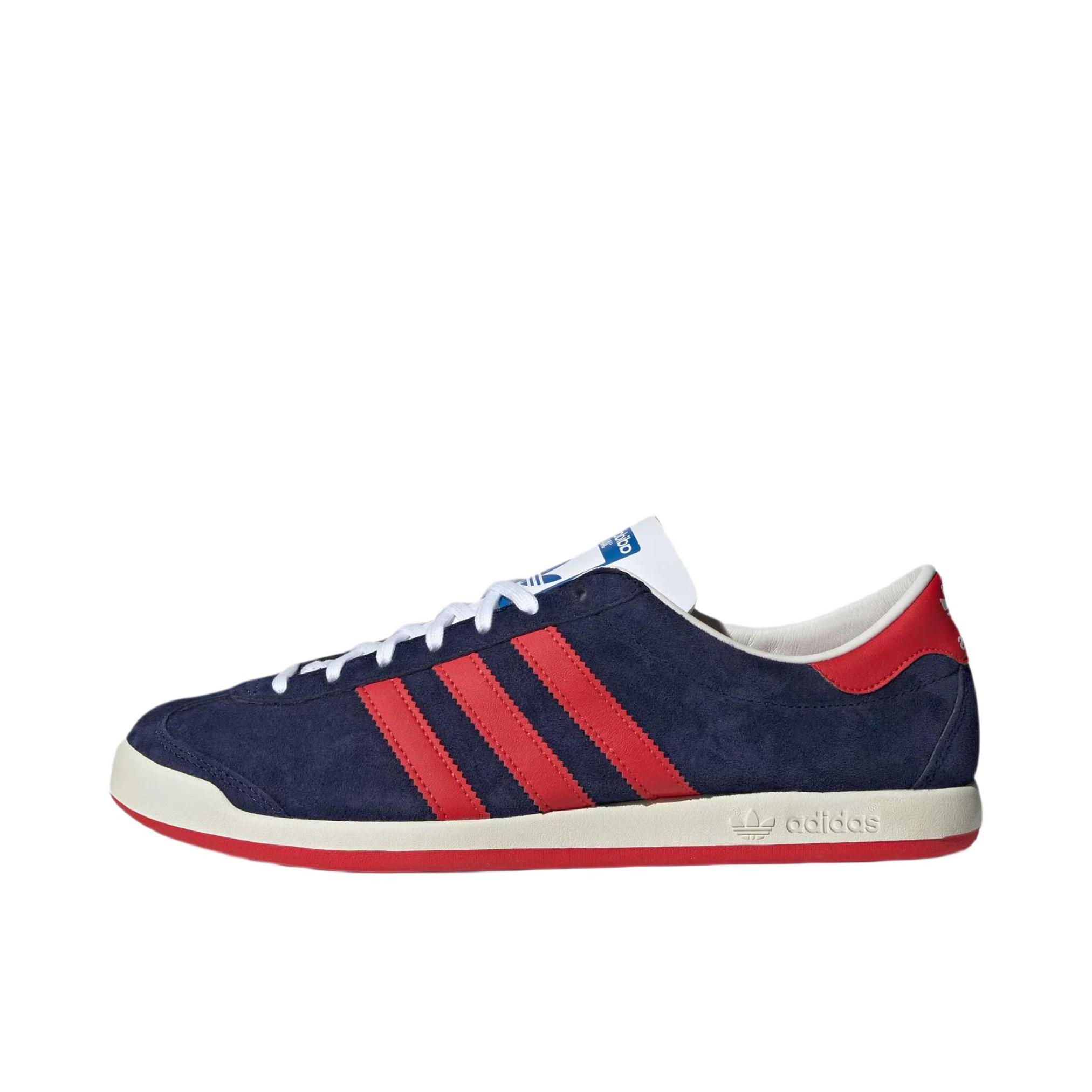 推荐商品：adidas Originals JAVA 板鞋 防滑低帮平跟薄底系带 蓝色/红色