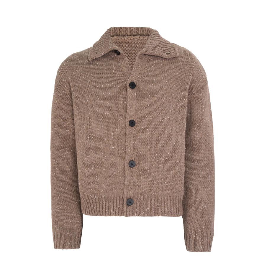 推荐商品：HermitCreate 亲肤花纱羊毛长袖针织衫 棕