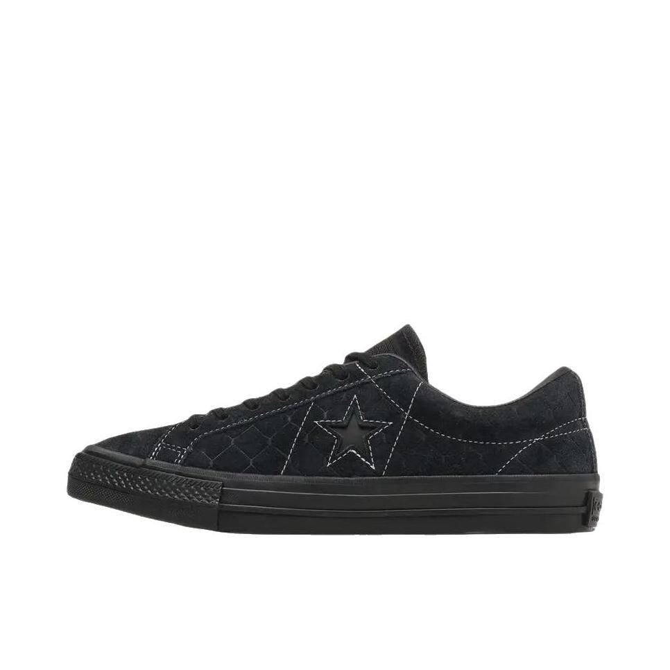 推荐商品：Converse/匡威 One Star SK+ Black Monochrome 防滑 平跟 圆头 板鞋  Heel Collective联名/黑色 