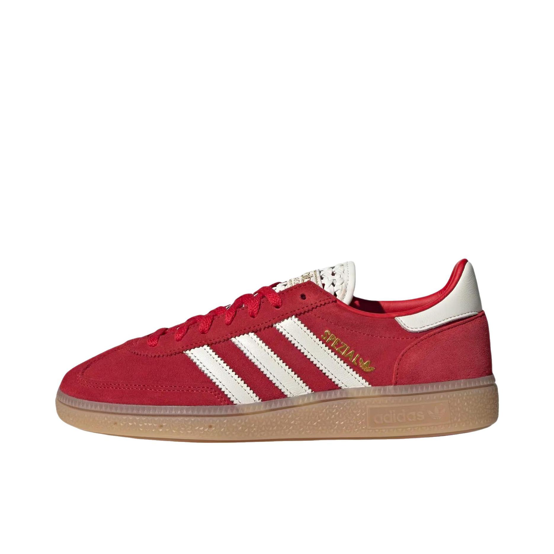 推荐商品：adidas Originals Handball Spezial 薄底鞋 T头鞋 德训鞋 板鞋 简约百搭复古轻便防滑耐磨贴合圆头耐穿 亮红色