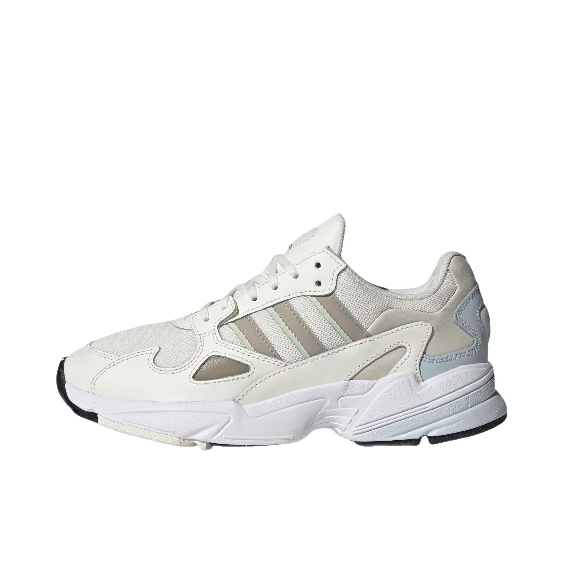 推荐商品：adidas Originals Falcon 轻便耐磨 舒适透气 复古 运动 休闲鞋 老爹鞋 白色/灰色