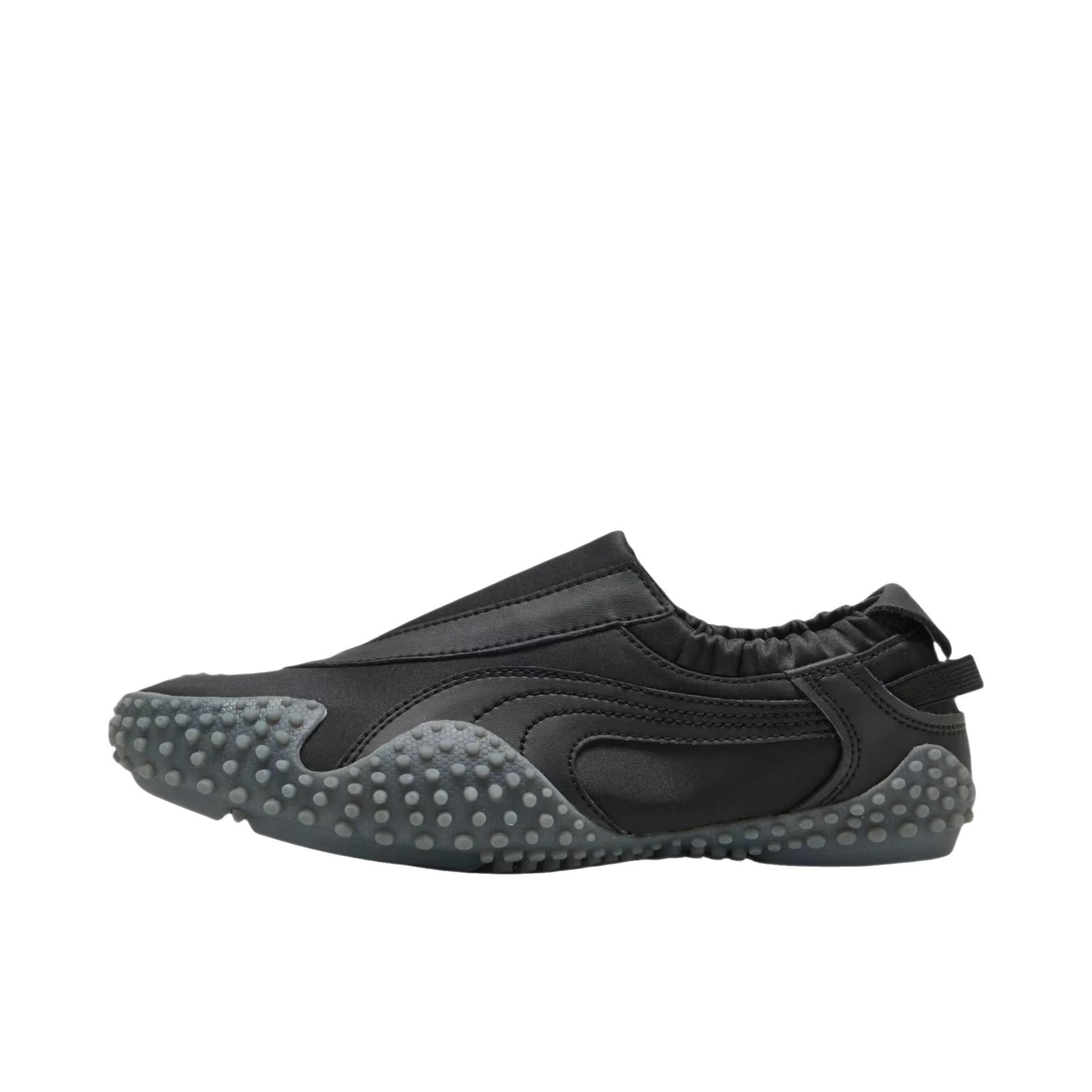 推荐商品：Puma/彪马 Mostro Move 运动休闲鞋 百搭圆头平跟牛皮脚蹬 深黑色