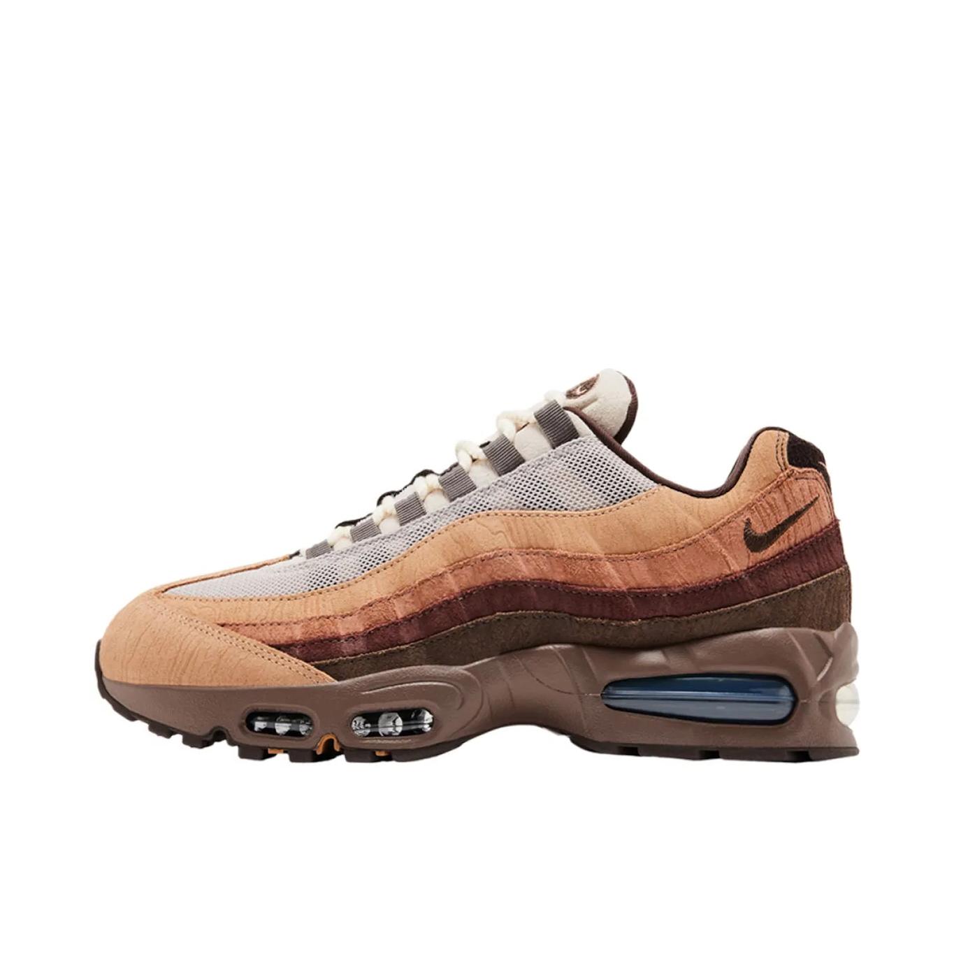 推荐商品：Nike Air Max 95 跑鞋 潮流时尚复古百搭防滑耐磨舒适透气防水气垫织物支撑低帮缓震贴合耐用圆头 Oregon Ducks 俄勒冈鸭子/黄色/棕色