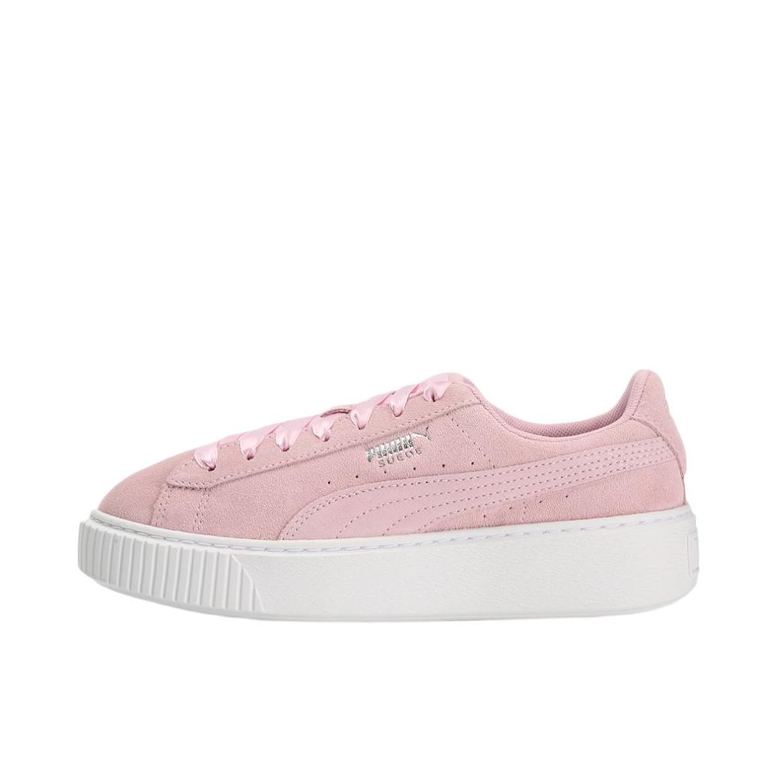 推荐商品：Puma/彪马 Platform Galaxy 板鞋 防滑耐磨轻便透气舒适松糕 White/Pink 蕾哈娜联名/粉色/白色