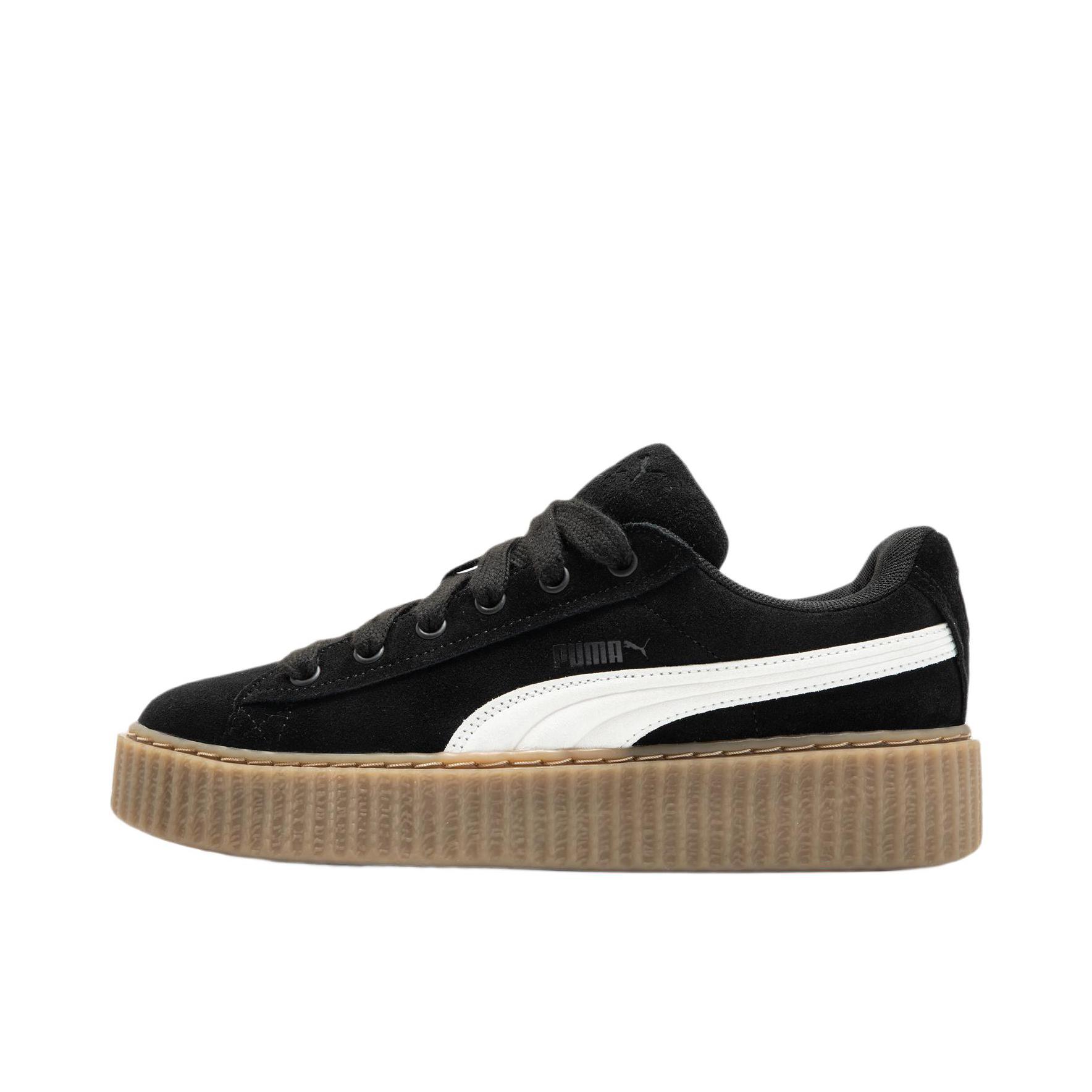 推荐商品：Puma/彪马 Creeper Phatty 板鞋 潮流休闲防滑轻便耐磨增高松糕复古厚底舒适简约 Fenty联名/黑色/白色/树胶色