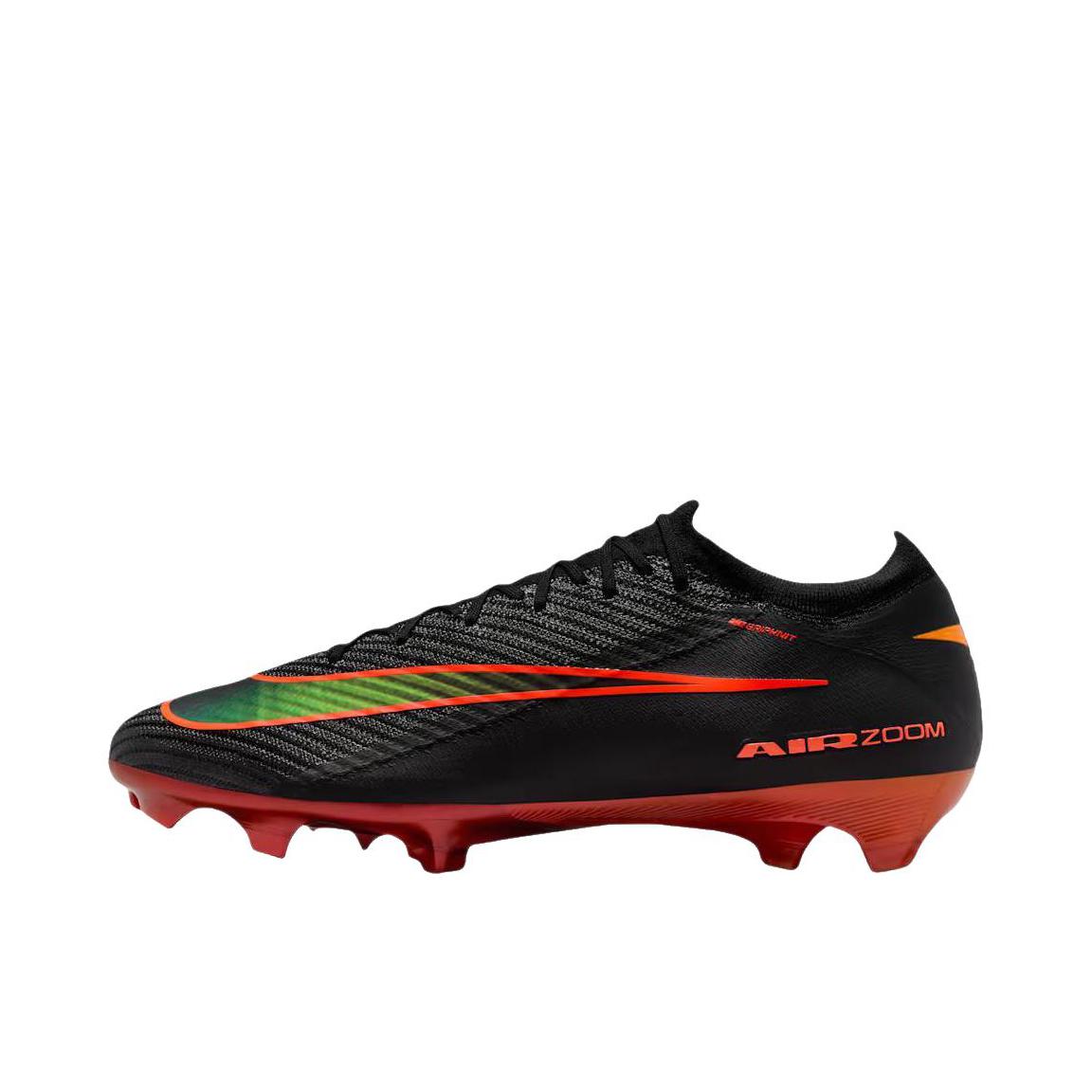 推荐商品：Nike Mercurial Vapor 16 Elite FG 超顶级 胶质长钉 硬天然草场 织物耐用防滑耐磨 足球鞋 黑色/橙色