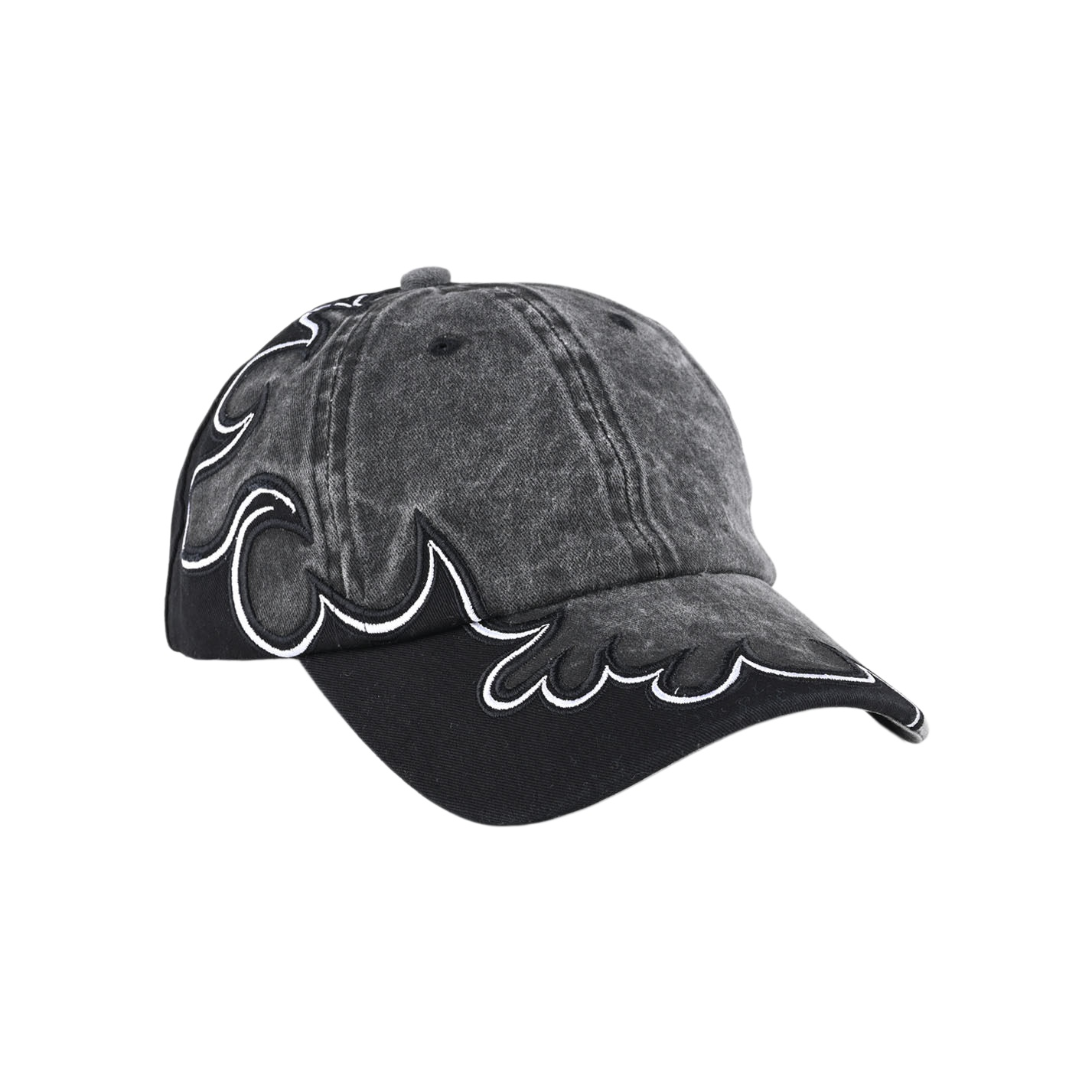 推荐商品：钓鱼熊 26SS撞色火焰铆钉拼遮阳休闲鸭舌帽 CY-MZ2448