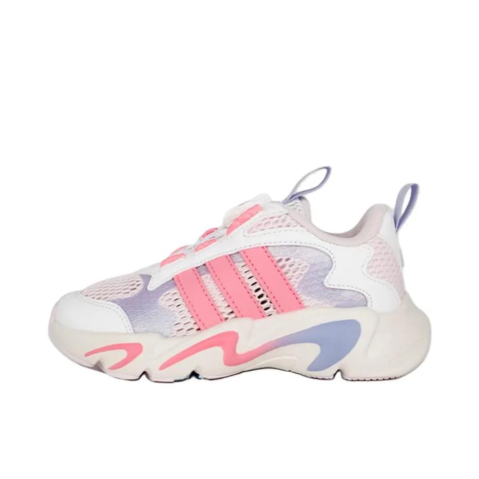 推荐商品：adidas PLAYFLEX HABU 运动休闲鞋 防滑耐磨时尚贴合室外旋转按钮 大童/白色/粉色/紫色