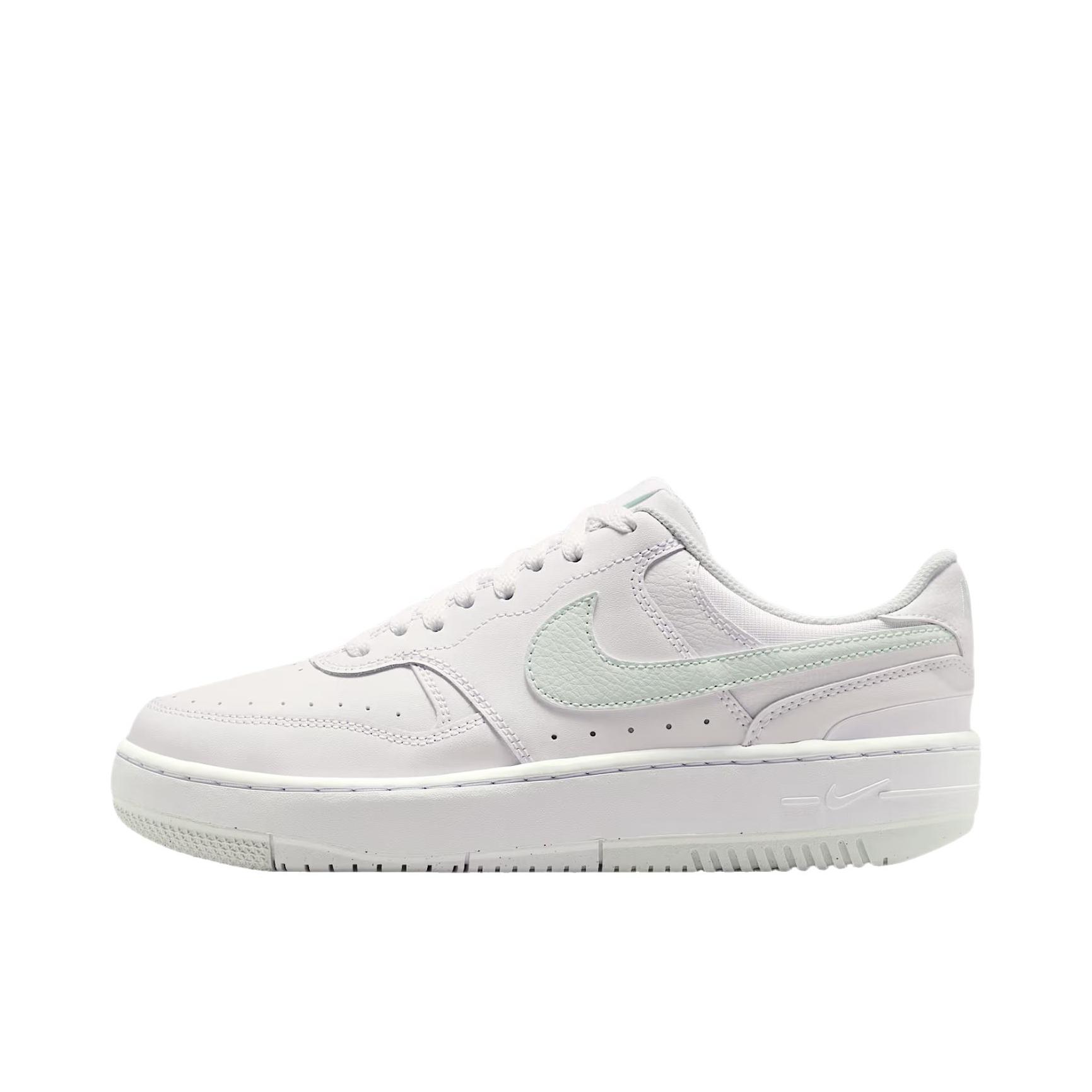 推荐商品：Nike Gamma Force 板鞋 轻便缓震透气复古厚底增高 白色/微绿色