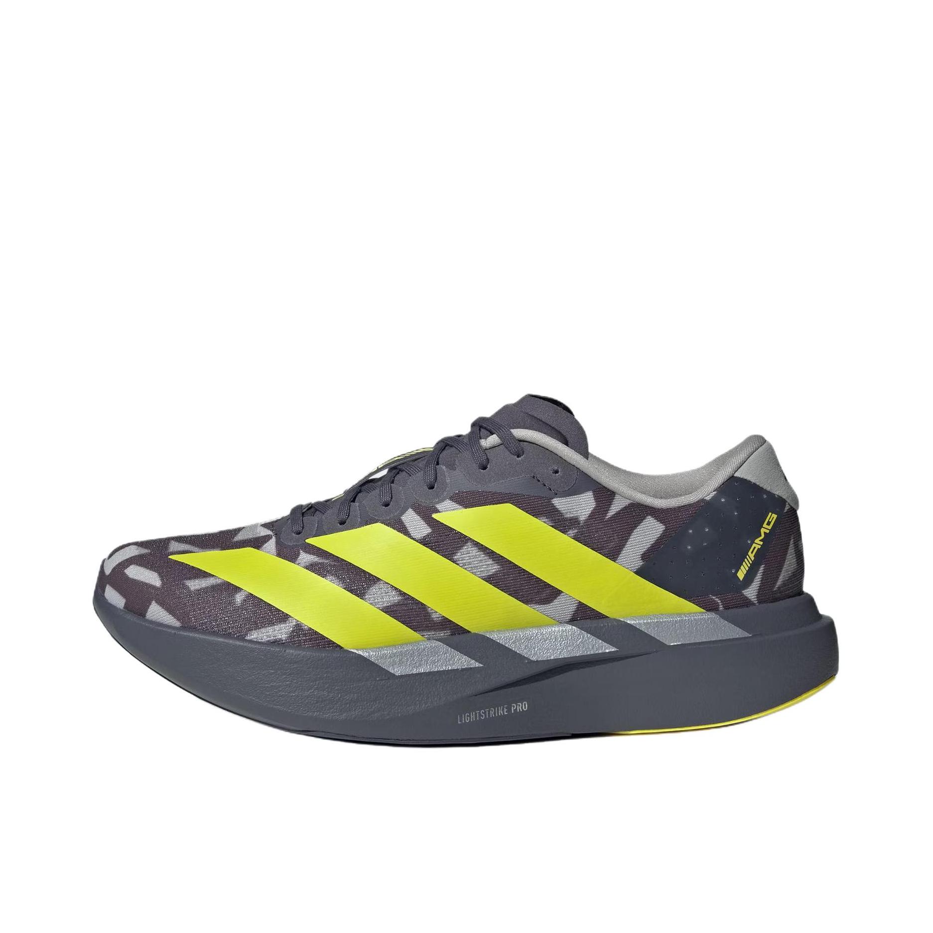 推荐商品：【梅西同款】 adidas Adizero Evo SL 跑鞋 缓震防滑圆头轻便运动马拉松竞速训练 极光青/灰色