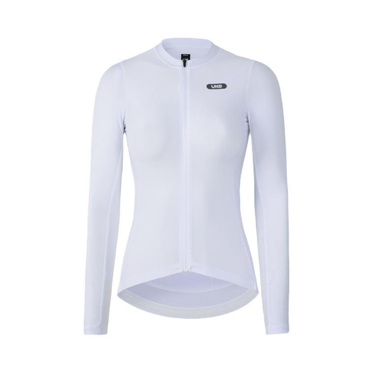 推荐商品：UKE 速干透气紧身骑行服 女装 UCJLS015B 白/长袖