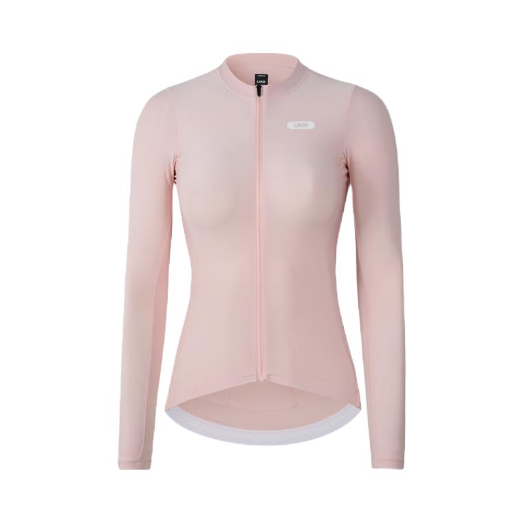 推荐商品：UKE 速干透气紧身骑行服 女装 UCJLS015B 荷粉/长袖