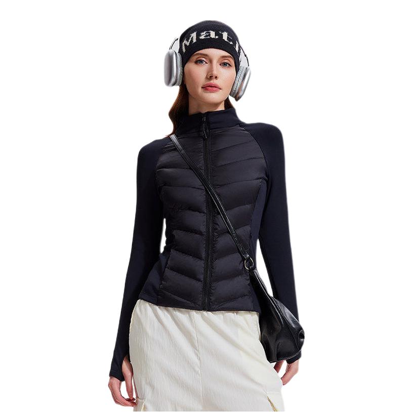 推荐商品：forquee 保暖立领修身内搭长袖羽绒服 女装 NSR2511602 黑