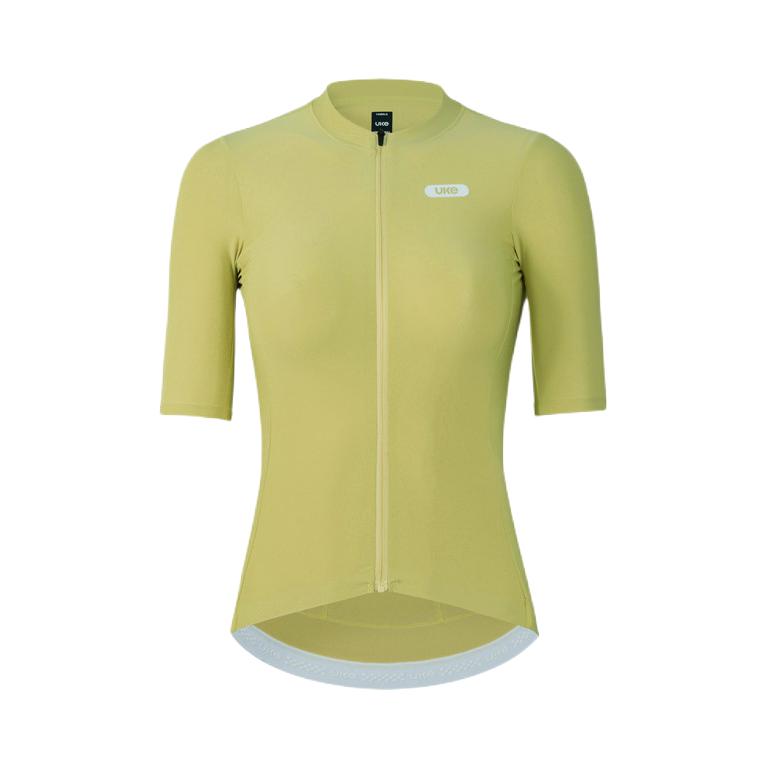 推荐商品：UKE 速干透气紧身骑行服 女装 UCJLS015B 槐黄/短袖