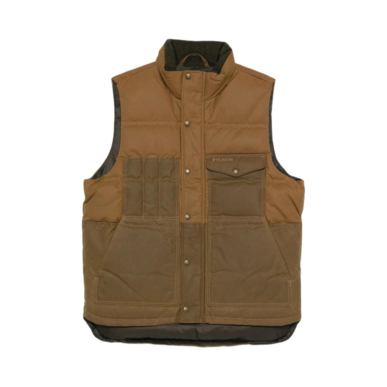 推荐商品：FILSON 高领无袖拼接马甲 FMGIL0005W0117W0240 棕
