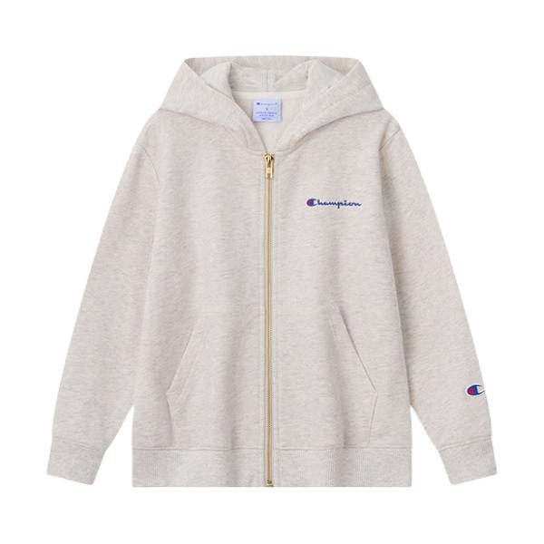 推荐商品：Champion/冠军童装 复古学院开衫连帽长袖卫衣 中大童 WY20 燕麦