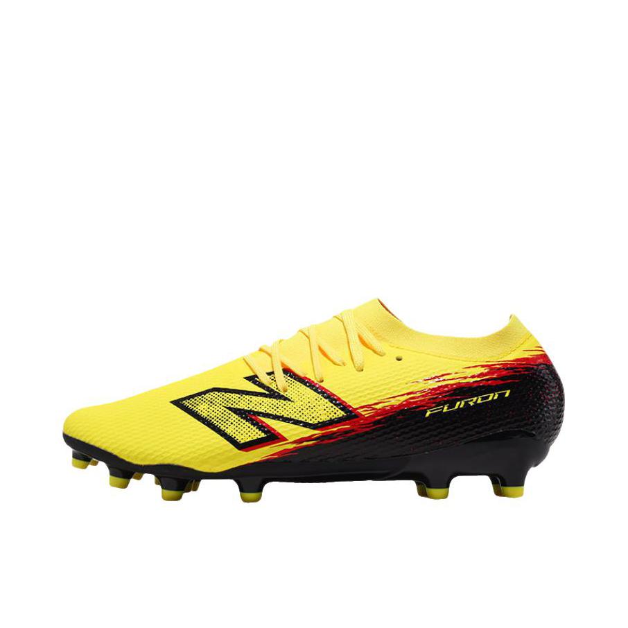 推荐商品：New Balance Furon ELITE FG V8 防滑 耐磨 平跟 足球鞋 D宽/黄色/深黑色