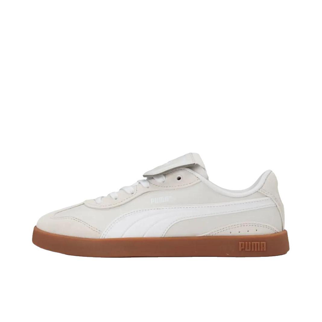 推荐商品：Puma/彪马 CLUB AZURA 德训鞋 板鞋 复古优雅可拆卸T头鞋缓震圆头牛剖层革防滑 女款/米色/白色