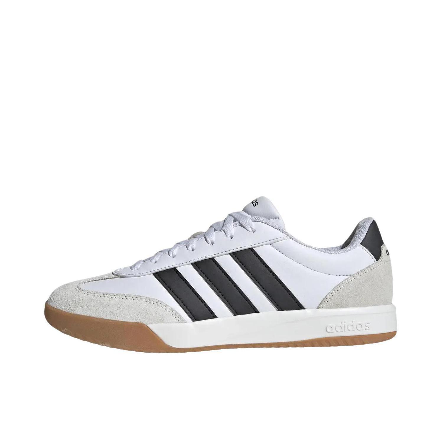 推荐商品：adidas VL Court 板鞋 舒适百搭厚底圆头 白色