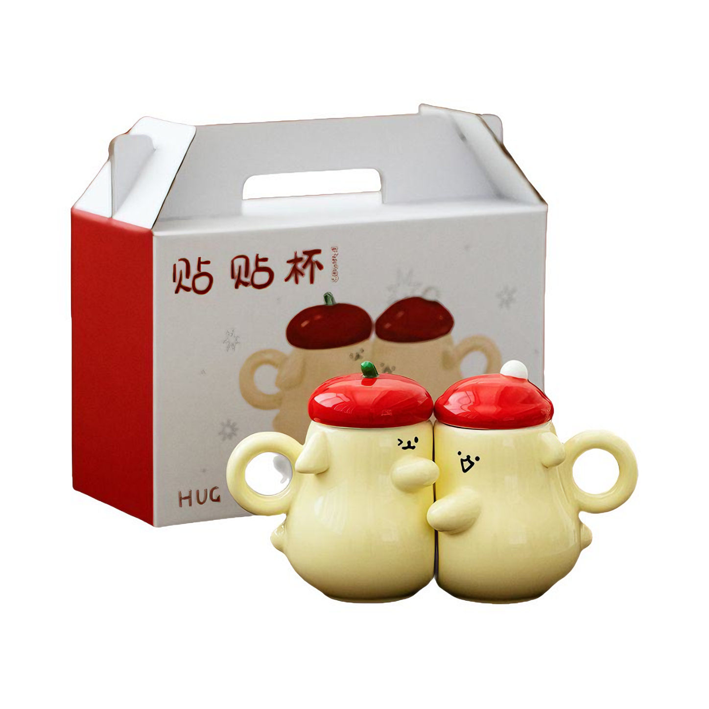 推荐商品：酥糖生活 360ml 直饮式 陶瓷 贴贴情侣对杯 礼盒装