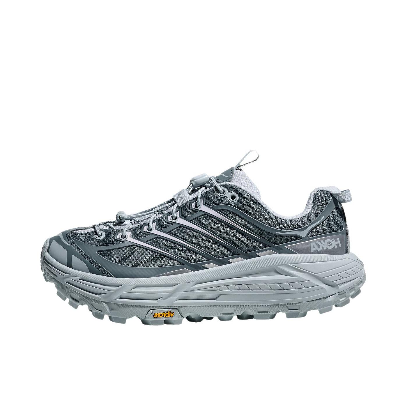 推荐商品：HOKA ONE ONE Mafate Three 2 越野跑鞋 防滑耐磨舒适缓震圆头百搭简约时尚 雾洗蓝/石板蓝