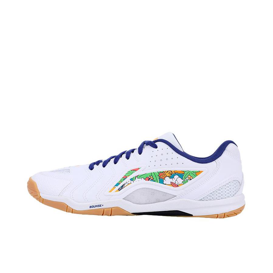 推荐商品：李宁 鹰眼3.0PRO 防滑 耐磨 减震 比赛 回弹 乒乓球鞋 标准白/幽蓝色