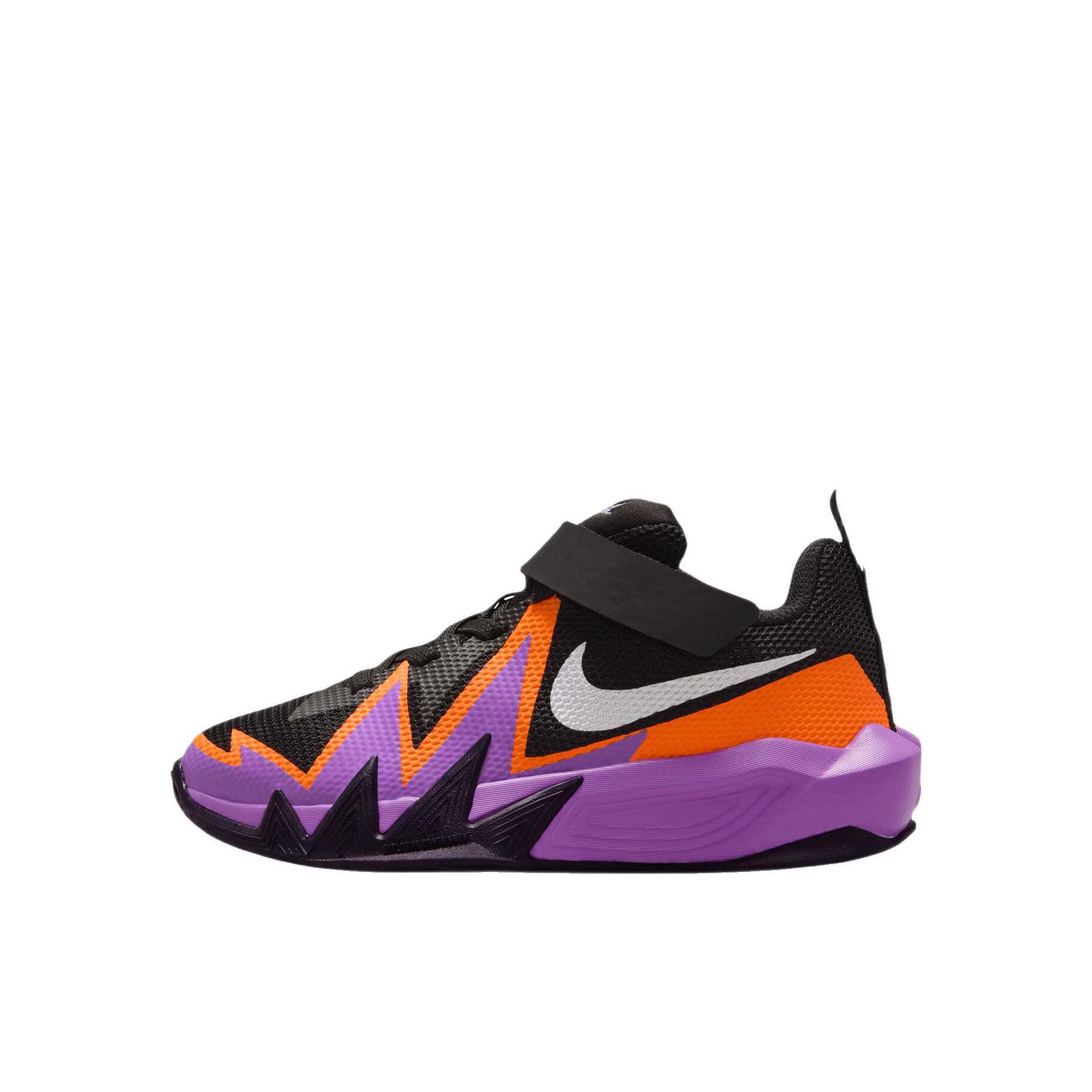 推荐商品：Nike S.T. DYNAMITE 运动鞋儿童 防滑耐磨轻便 小童/黑色/金属银/亮紫色/荷兰橙