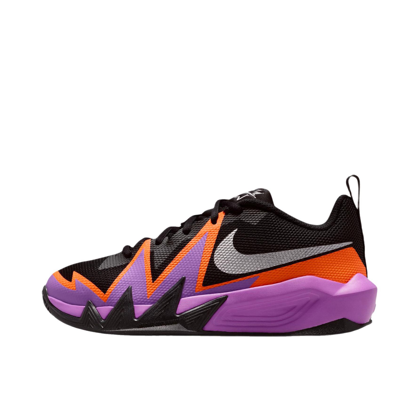 推荐商品：Nike S.T. DYNAMITE 篮球鞋 防滑耐磨轻便缓震 大童/黑色/金属银/亮紫色/荷兰橙